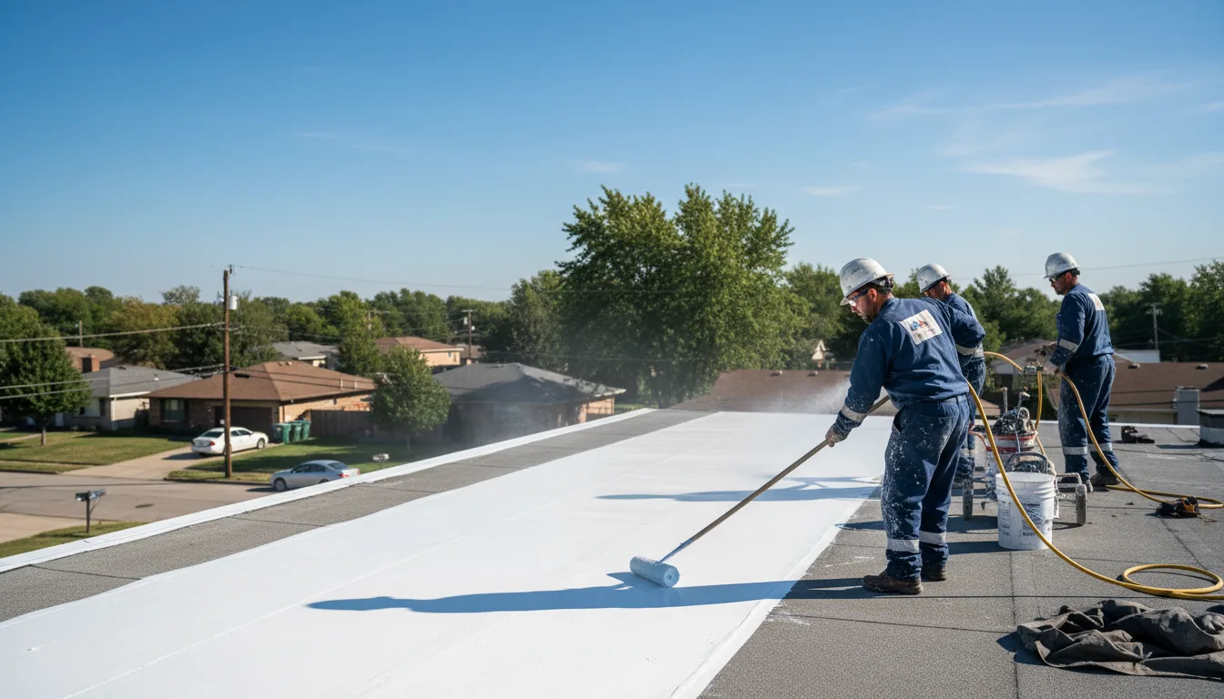 Commercial roof coating in Morrisville, VT near me